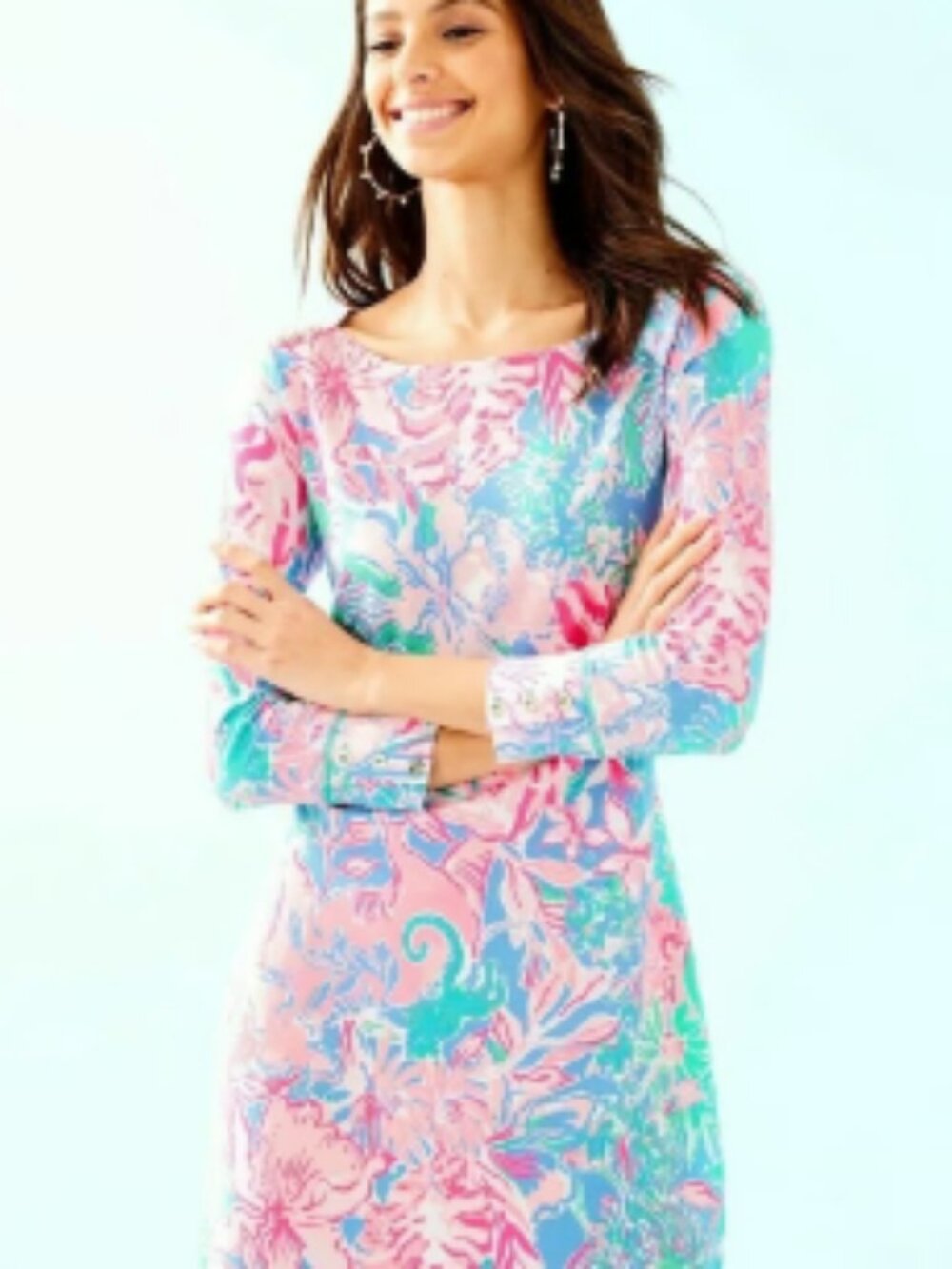 Lilly Puliter UPF 50+ Sophie Blue Peri Vila La Lilly Dress.  SZ S
